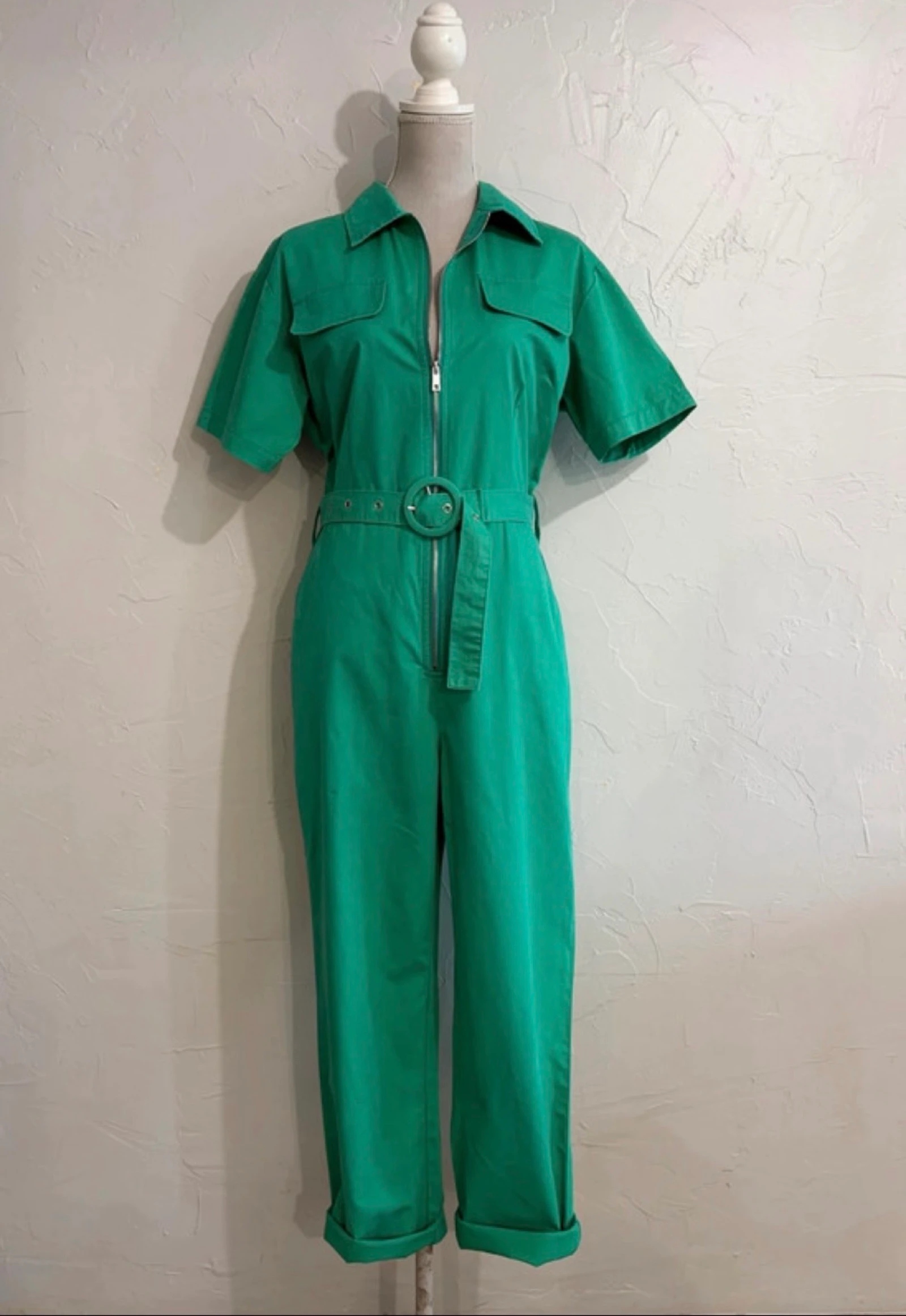 Combinaison verte zippé taille 38 JS Millenium